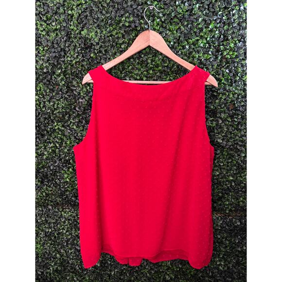 Roz & Ali, Red Sleeveless Blouse, women’s size 2X - Picture 6 of 6